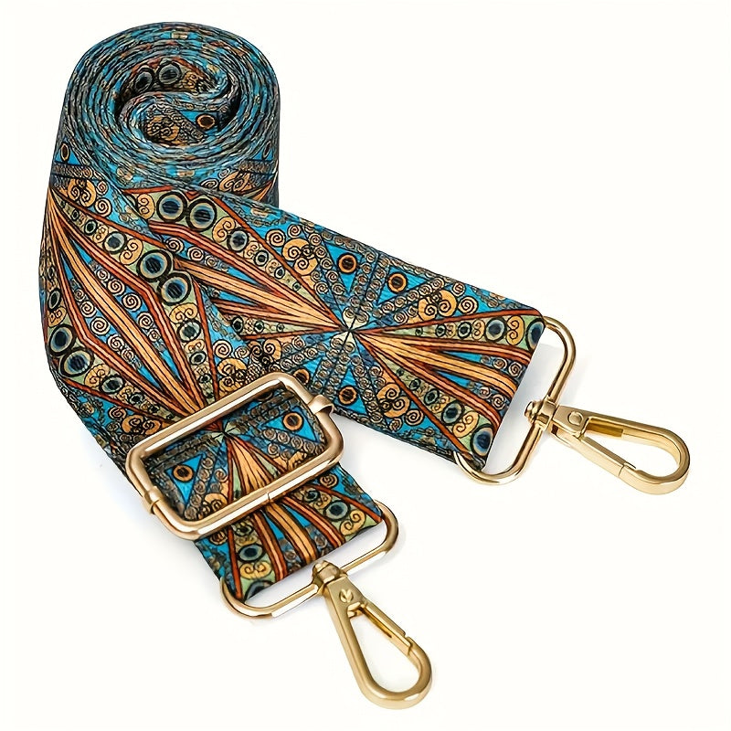 Adjustable Wide Shoulder Strap for Bags Bohemian Ethnic Style Nylon Travel Accessories