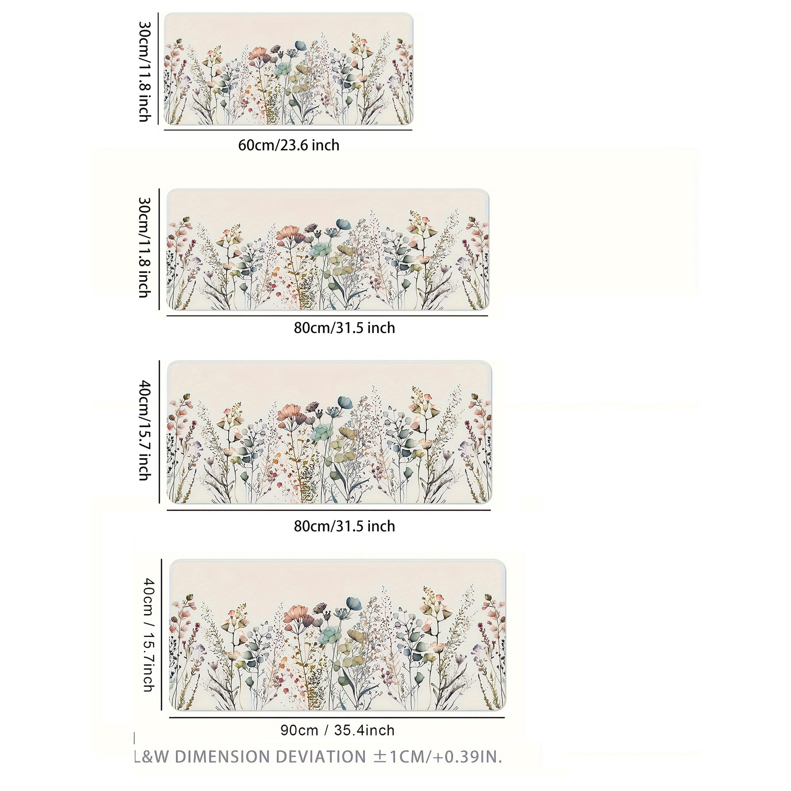 Белый цветочный резиновый коврик для стола: нескользящий, washable, толстый и прочный. Идеально подходит для офисного и домашнего рабочего пространства. Подходит для ноутбука, клавиатуры и мыши. Художественный дизайн. Стиральный коврик для стола.