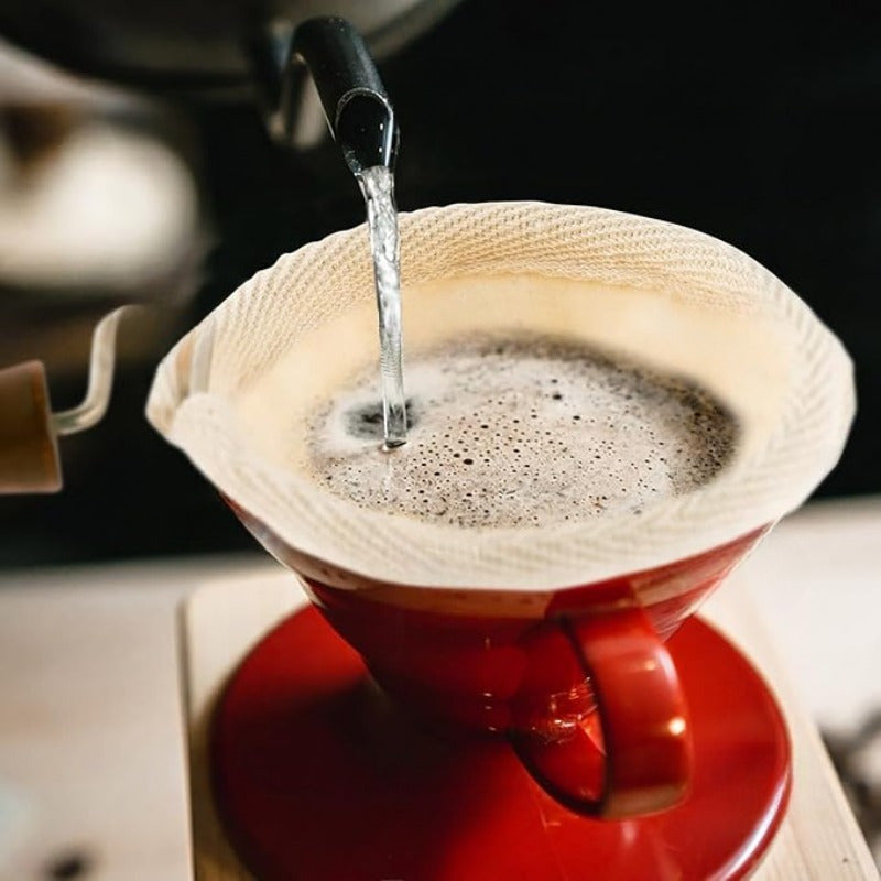 Reusable Flannel Coffee Filter Sock with Wooden Handle for Home Use