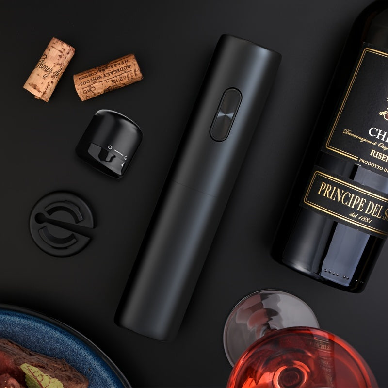 Electric Wine Opener Set with Automatic Corkscrew and Accessories for Kitchen and Dining