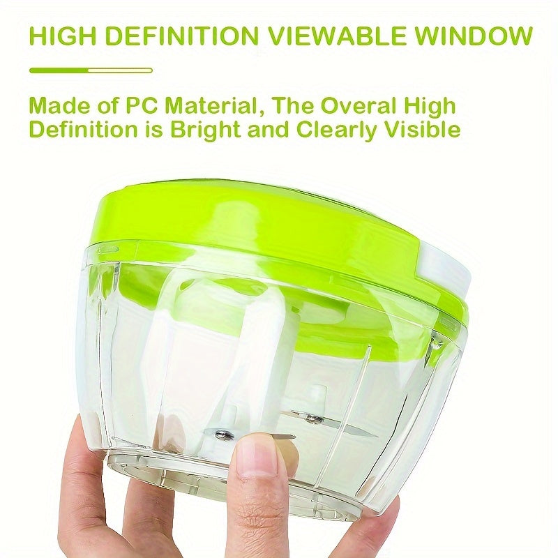 Hand Operated Food Chopper, Durable ABS, Vegetable, Nut, Herb Cutter