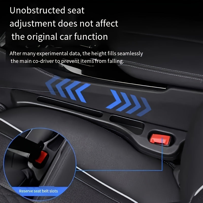 2PCS Car Seat Gap Filler Set with Phone Card Holder Multi-Functional Storage