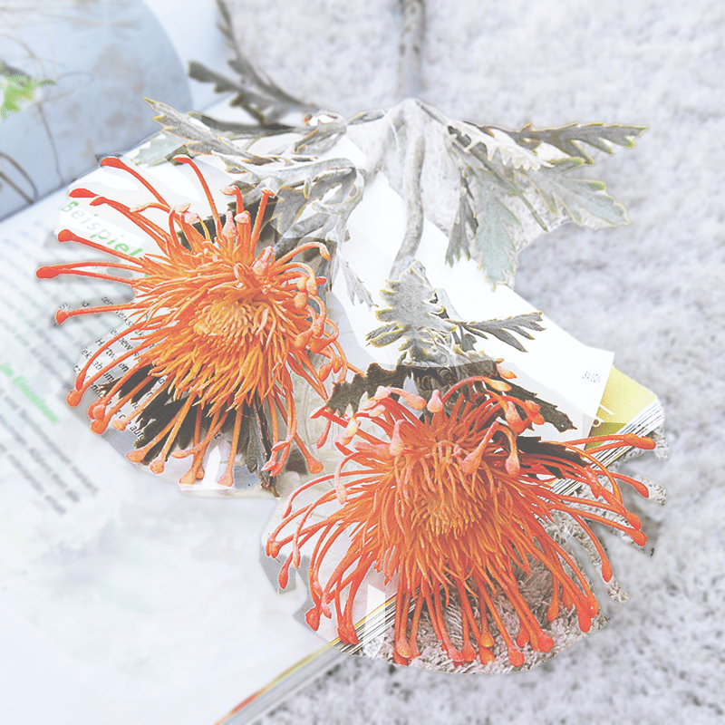 Artificial Plant with Short Branch and Crab Claw 2 Heads for Home Decor Weddings Engagements