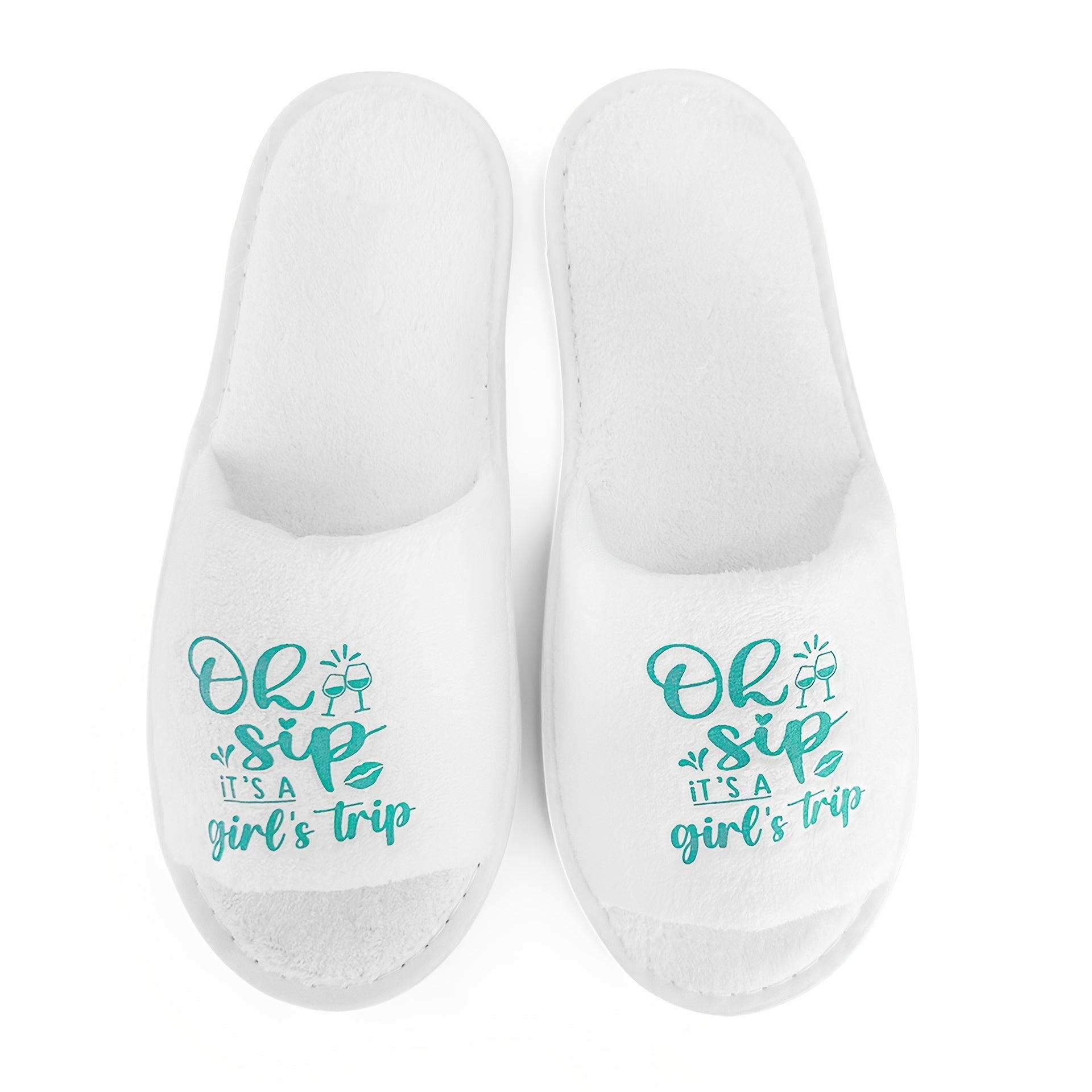 Women's Plush Cozy Slippers Open-Toe Indoor Shoes Soft Sole Gift