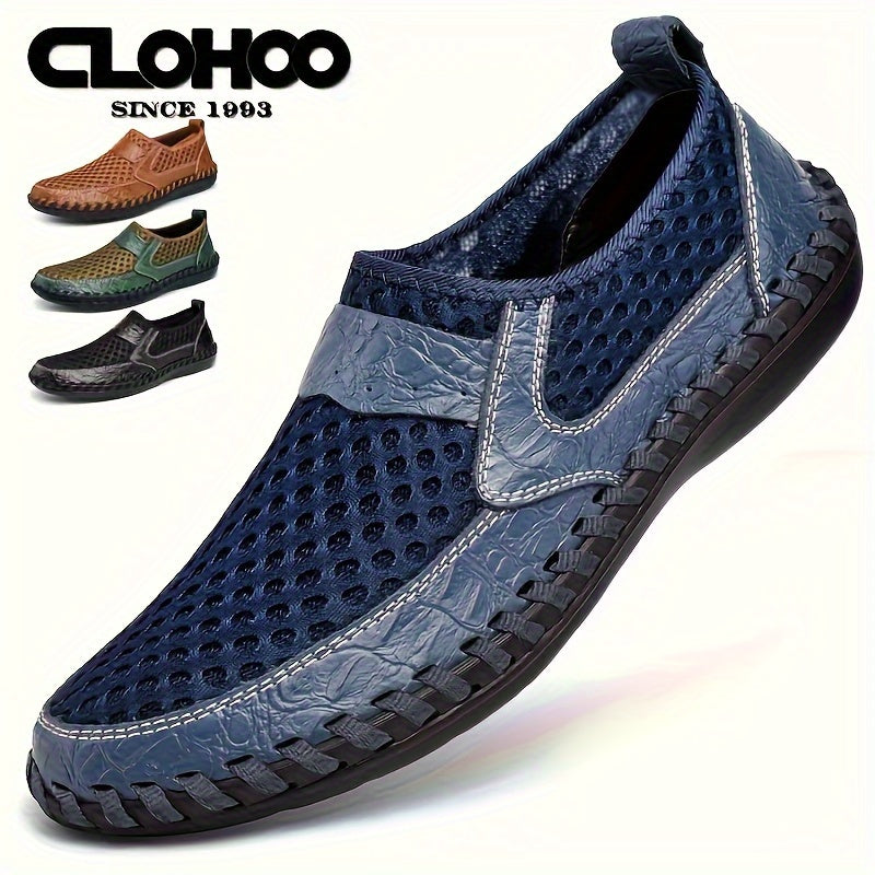 Men's Breathable Mesh Loafers Slip-On Casual Shoes for Outdoor Walking and Driving
