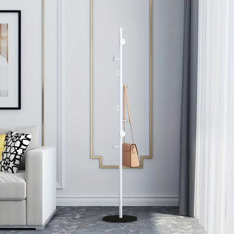 Perchero de metal colgante con estante para suelo y repisa para abrigos para dormitorio o habitación