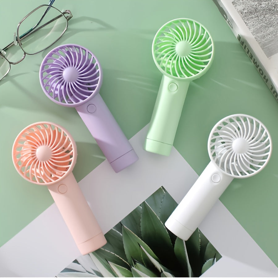 Portable Handheld Mini Fan USB Rechargeable Lithium Battery Compact Personal Cooling Fan