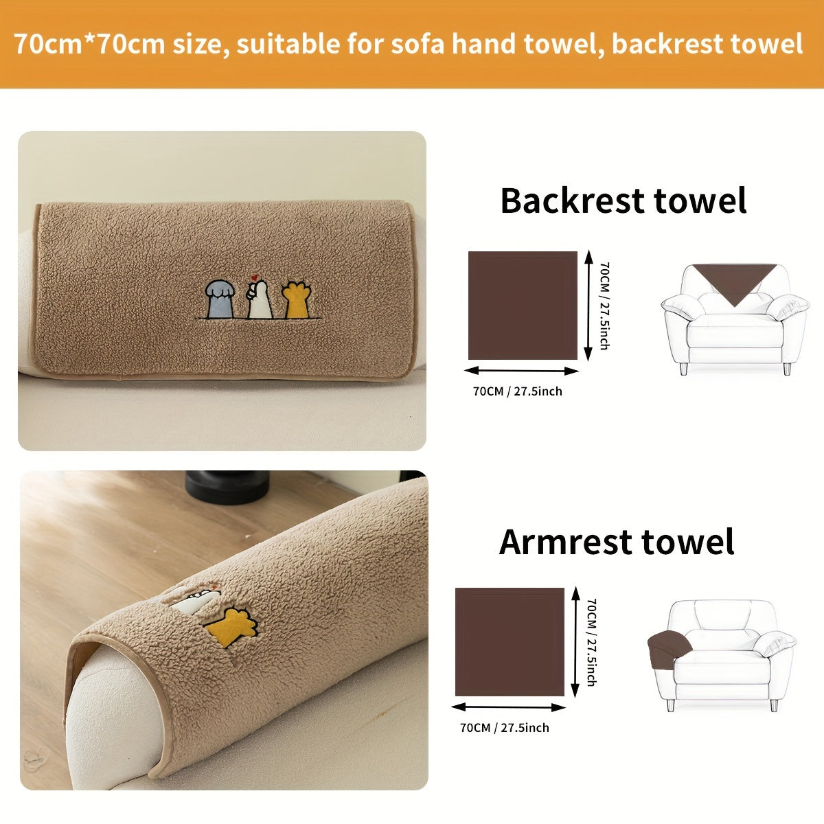 Plush Sofa Slipcover and Pillowcase Protects Furniture in Any Room