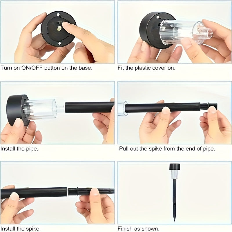 12 солнечных садовых фонарей для украшения ландшафта двора виллы на открытом воздухе