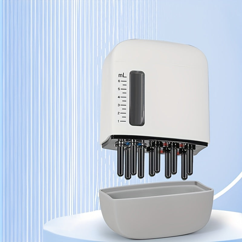 USB Rechargeable Scalp Massager Comb with Oil Applicator for Head Relaxation