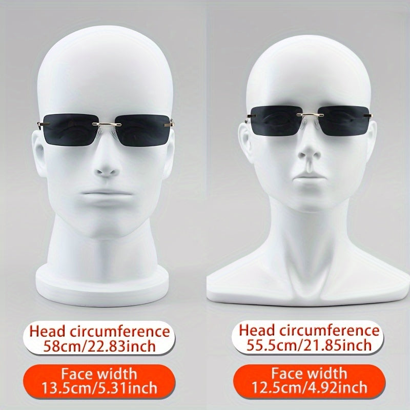 Men's Rimless Metal Glasses for Casual Wear