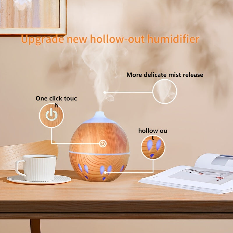 Portable Ultrasonic Mini Humidifier with 7 Color Lights, USB Powered, Silent Operation