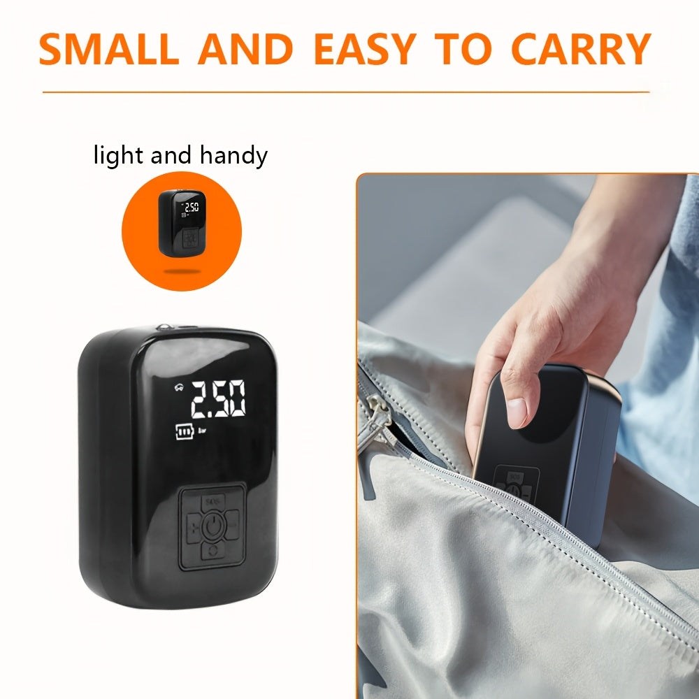 Portable Cordless Tire Inflator Air Compressor Pump Digital Display Rechargeable