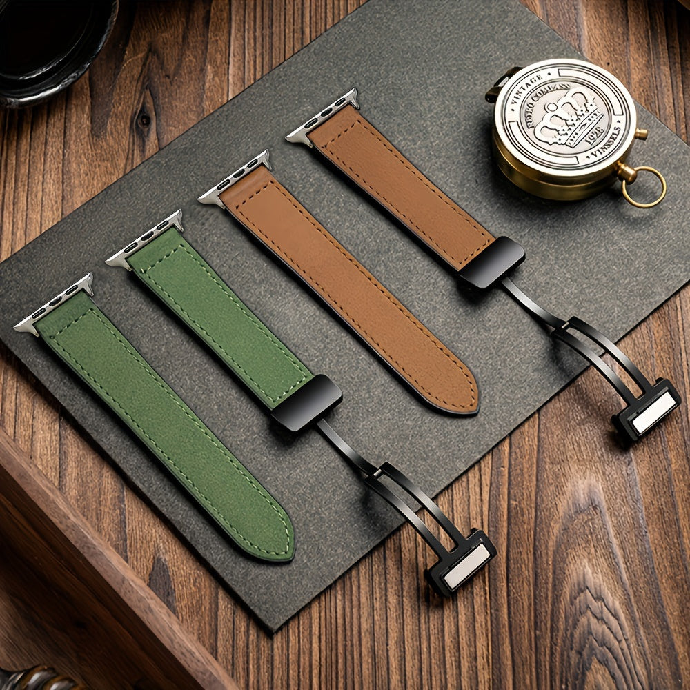 PU Leather Watch Strap for iWatch 38mm-49mm Compatible with Series Ultra SE 1-9 Women