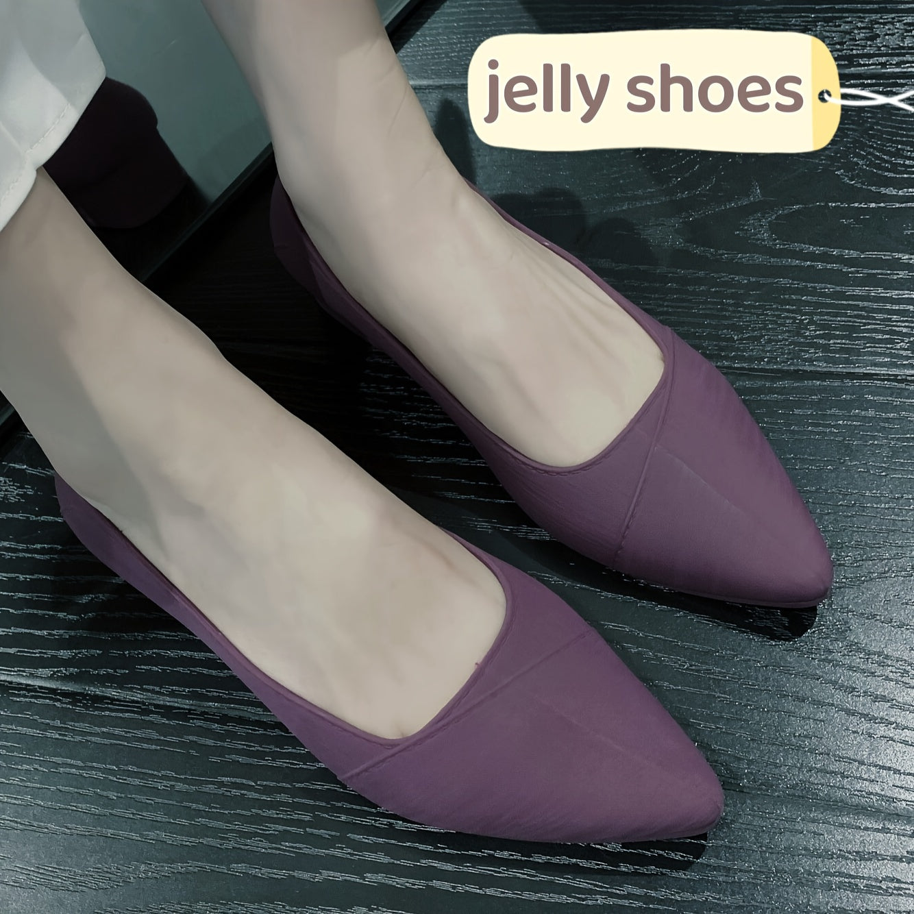 Women’s Solid Color Chunky Heels Casual Point Toe Slip-On Pumps