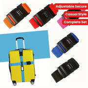 Nylon Luggage Strap with Combination Lock, Adjustable Travel Suitcase Belt, Pack of 1