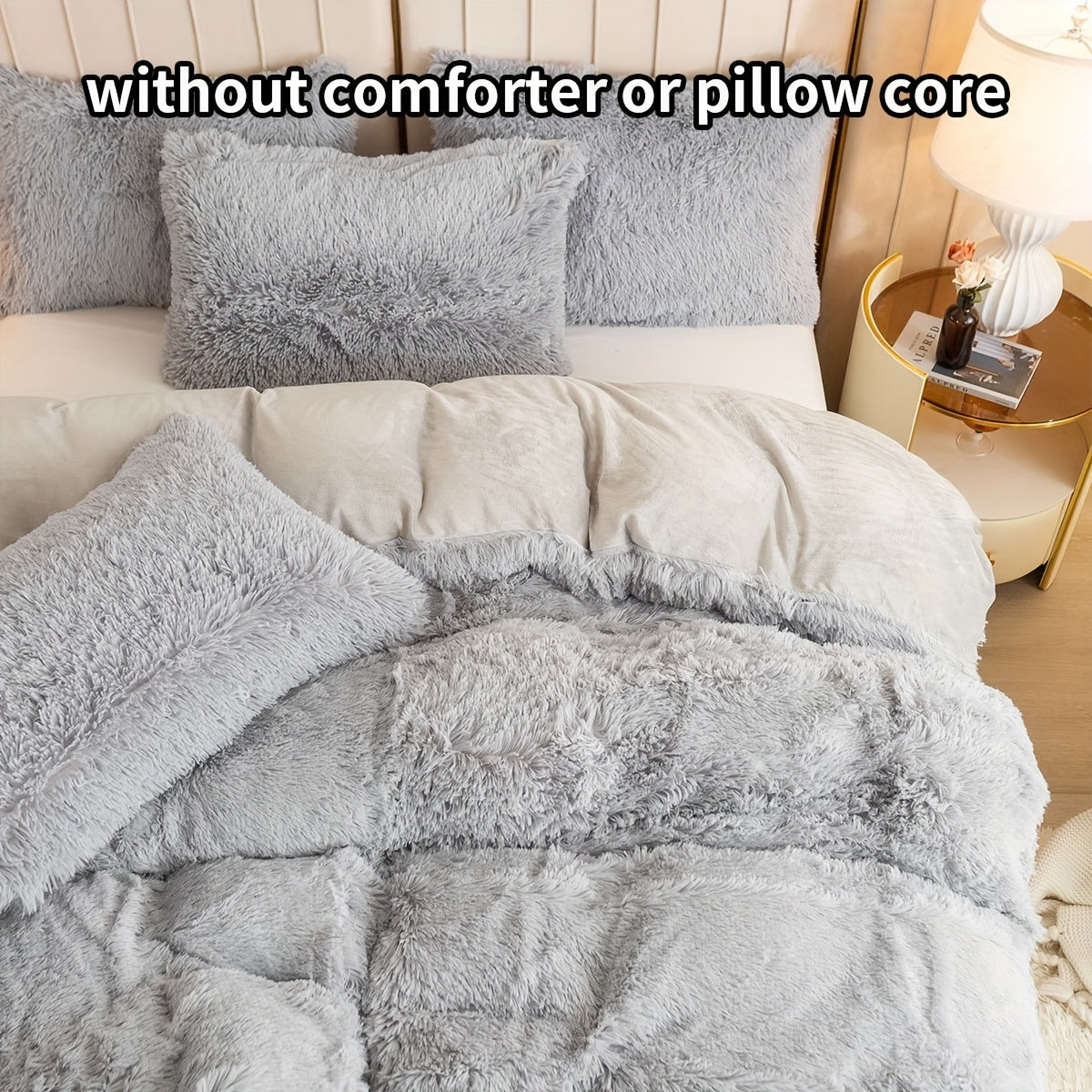 Set of 3 Pink Polyester Bedding Pieces for All Seasons Bedroom Decor