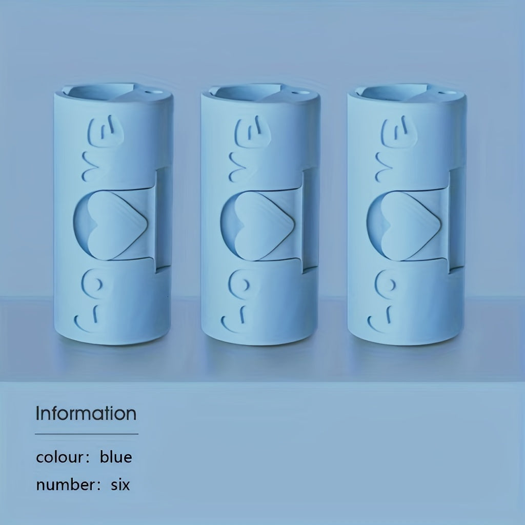 Six Pieces Bed Sheet Clips Non-Slip Duvet Cover Fasteners in Blue Pink Light Blue