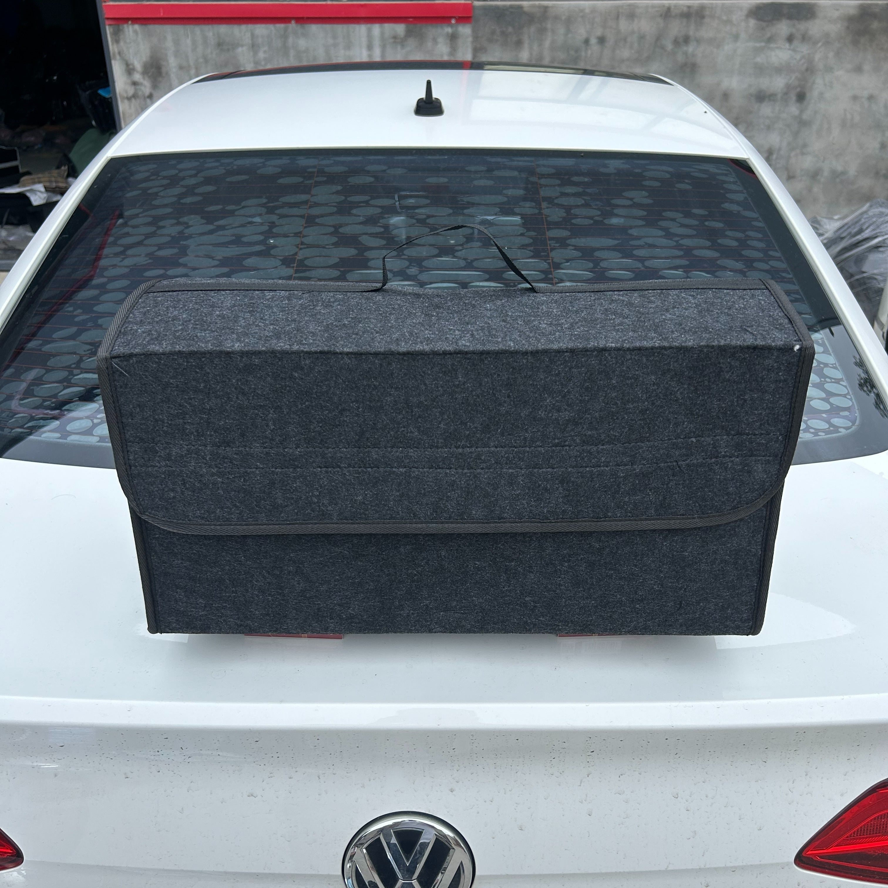 Portable Felt Car Storage Box Foldable Trunk Organizer Lightweight Car Interior Container
