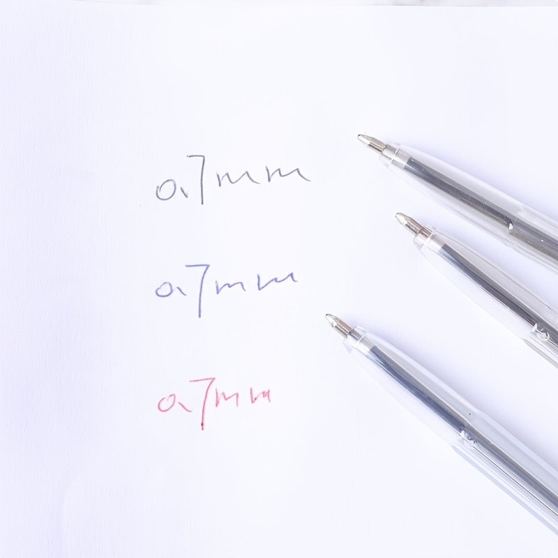 Set of 10 Multicolor 0.7mm Ballpoint Pens for Teens and Adults