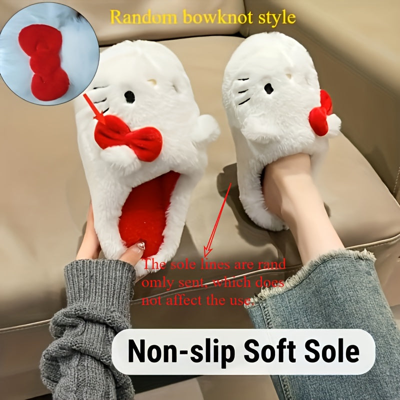 Kids Plush Slippers Non-Slip Flannel Warm House Shoes