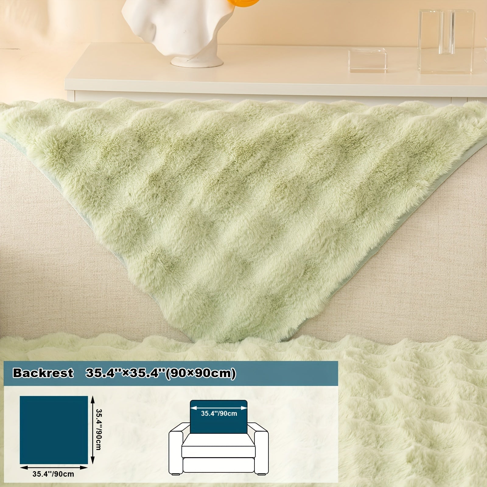 Имитация кролика плюшевая подушка-диван для домашних животных, дружелюбная к собакам с нескользящим чехлом для защиты мебели и декора в спальне, офисе или гостиной.