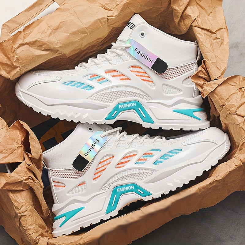 Men's Large Size Sneakers with Thick Sole for Casual and Skateboarding