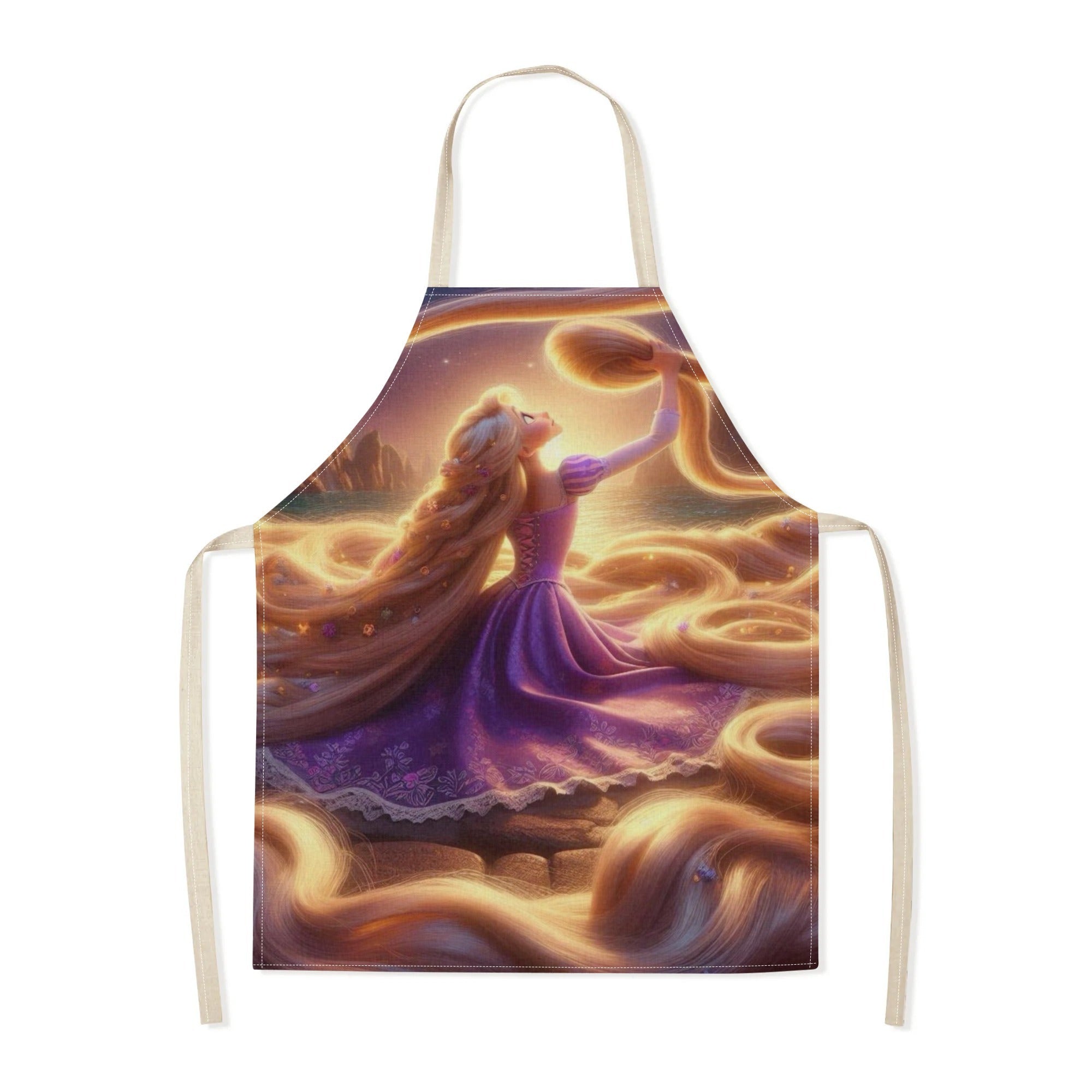 Waterproof Apron with Fairy Tale Print for Restaurants and Home Use