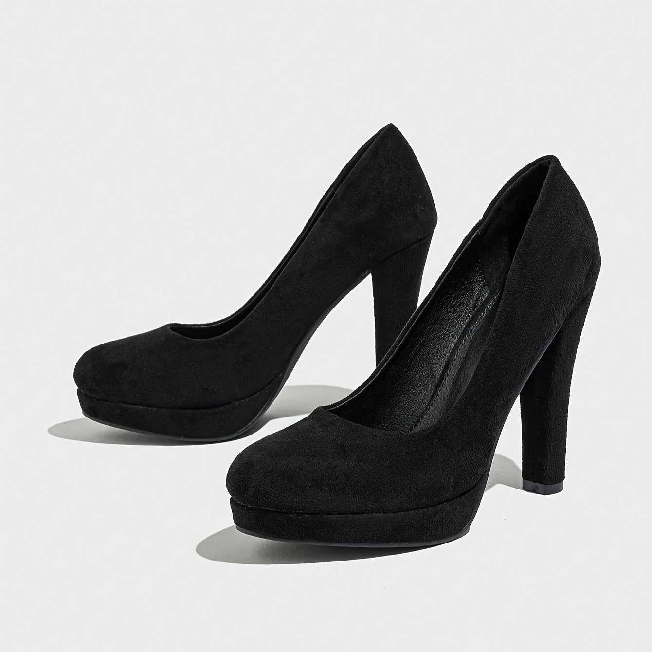 Women's Leather Block Heel Pumps Pointed Toe Dress Shoes for Parties