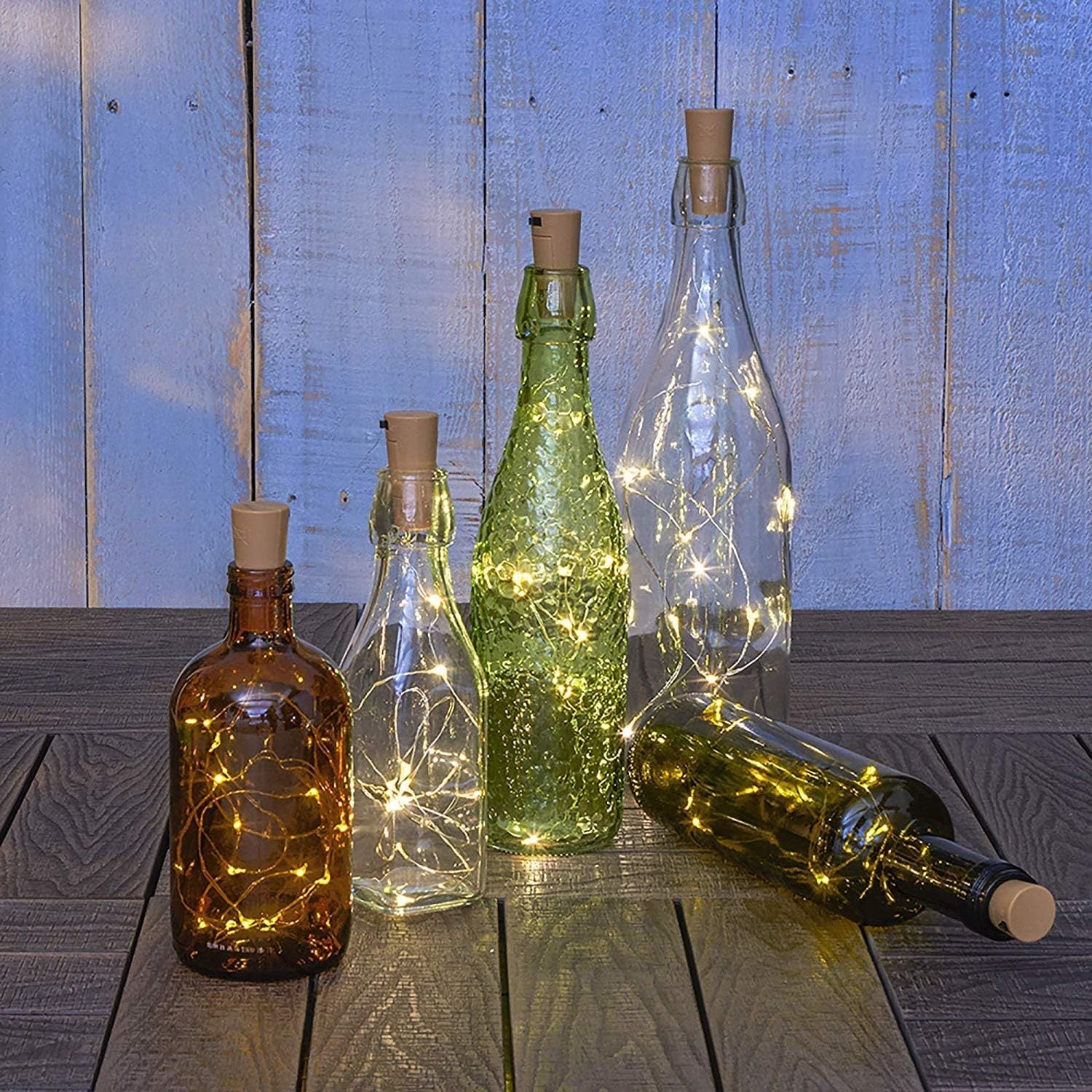 Комплект из 10 светодиодных гирлянд на медной проволоке, работающих от батареек, для украшения внутри и снаружи