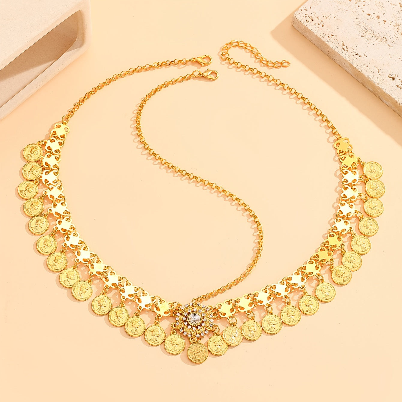 Vintage Coin Head Chain for Women and Girls Bohemian Festival Jewelry