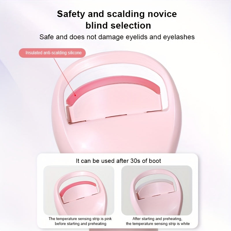 Electric Eyelash Curler USB Rechargeable Lithium Polymer Battery Pink White