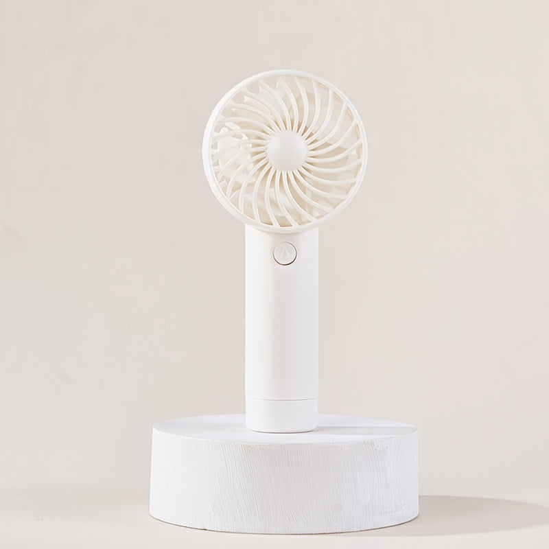 Rechargeable Handheld Fan with 5 Adjustable Speeds Compact Portable for Travel Outdoor Use Purple