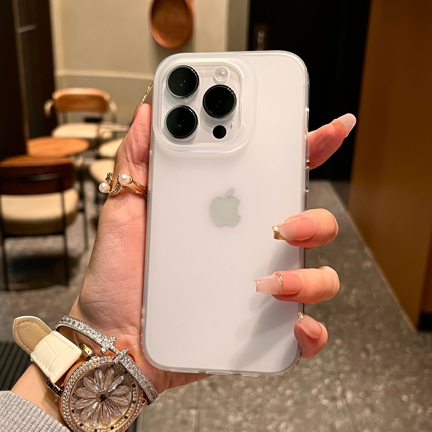 Matte Clear TPU Phone Case for iPhone 11-16 Pro Max with Camera and Shock Protection