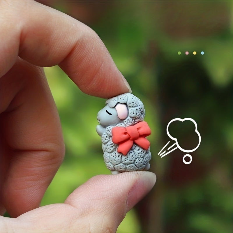 6 dona Yoqimli Hayvonlar Avtomobil Ichki Dekoratsiyalari Quyon Qo'y Turtka Dekoratsiyalari