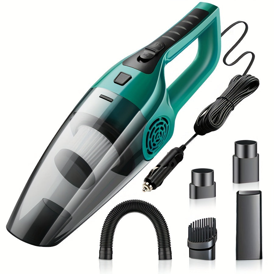 12V Car Vacuum Cleaner with Strong Suction Crevice Tool Kit for Interior Detailing