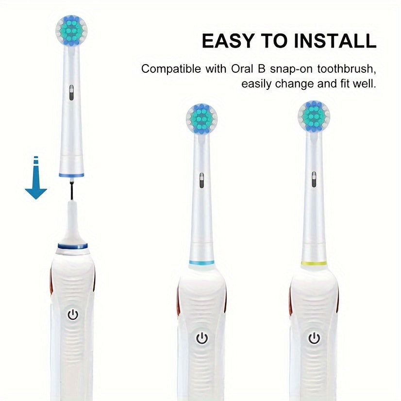 Unisex Replacement Toothbrush Heads 12/16 Pcs Durable Nylon Bristles