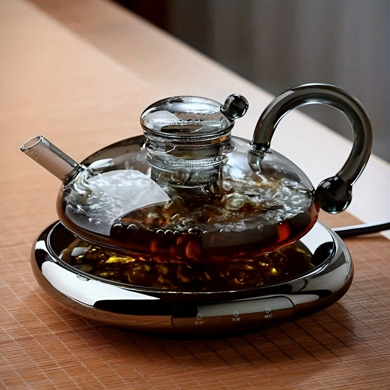 High Borosilicate Heat-Resistant Glass Teapot for Brewing Tea on Open Flames and Stoves
