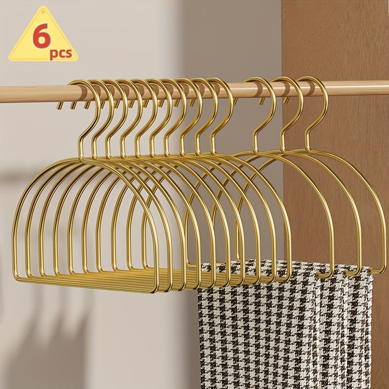 Golden Metal Scarf Hangers Set of 2 4 or 6 Iron Closet Organizer for Neckties and Scarves