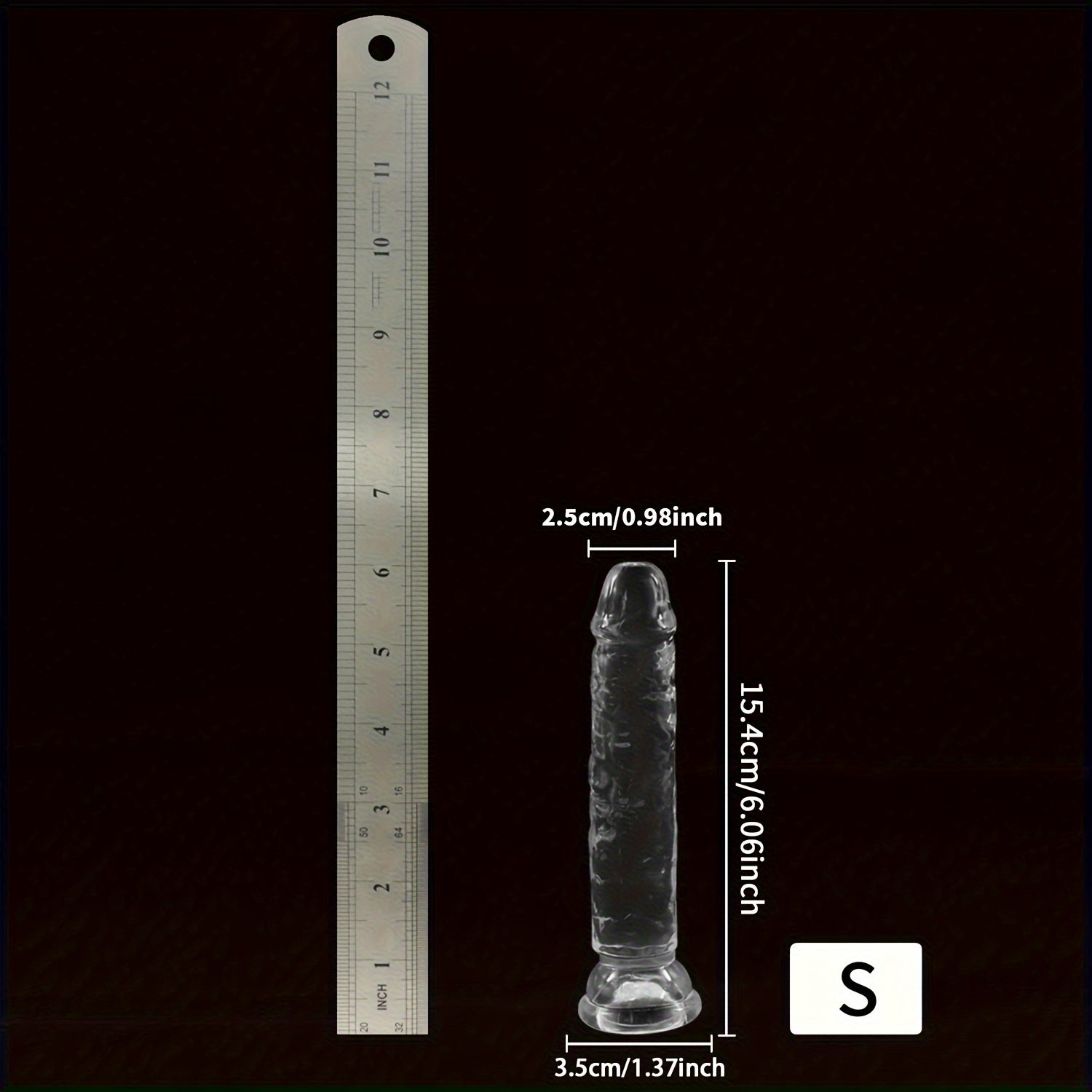 Unisex Silicone Hands-Free Dildo With Suction Cup Anal Plug Massager