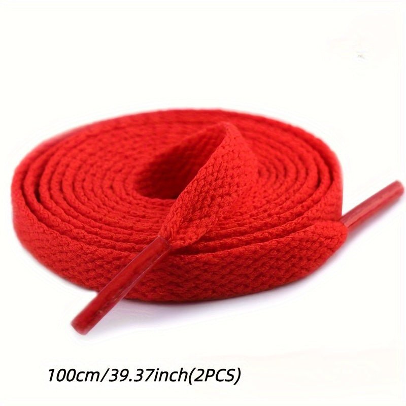 2 пары плоских повседневных спортивных шнурков для кроссовок, белые, 45 дюймов