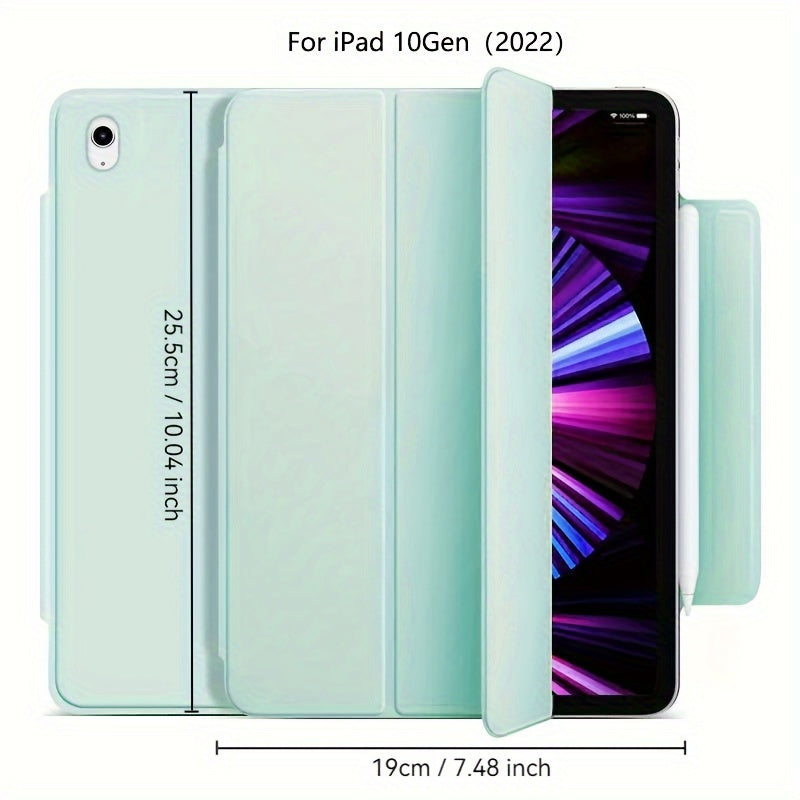 iPad Mini 6, Air 4/5, Pro 11 2022, Air 6 11inch 2024 uchun sun'iy charm aqlli qop. Qalam ushlagichi, kuchli magnit yopilishi va ultra ingichka dizayni bilan egiluvchan qattiq qopqoqni o'z ichiga oladi.