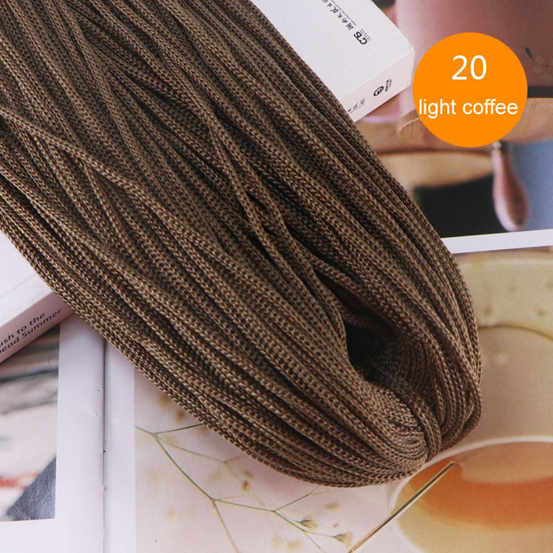 Crocheting Nylon Cord 3mm Hollow Yarn Thread for DIY Bracelets Hats Bags Shoes 200g