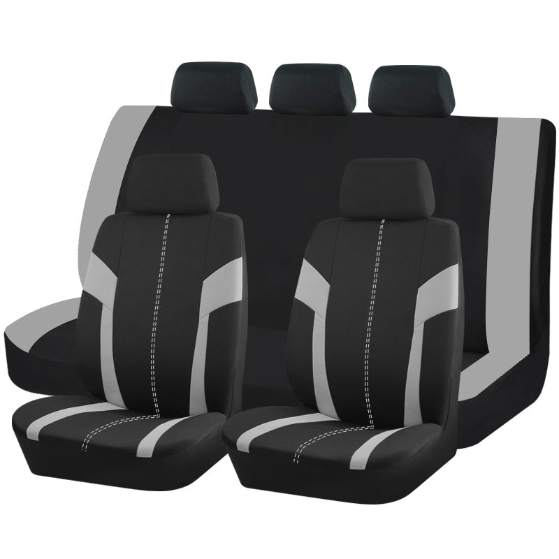 Pink Car Seat Cover Set for Women 9pcs Airbag Compatible Plush Polyester