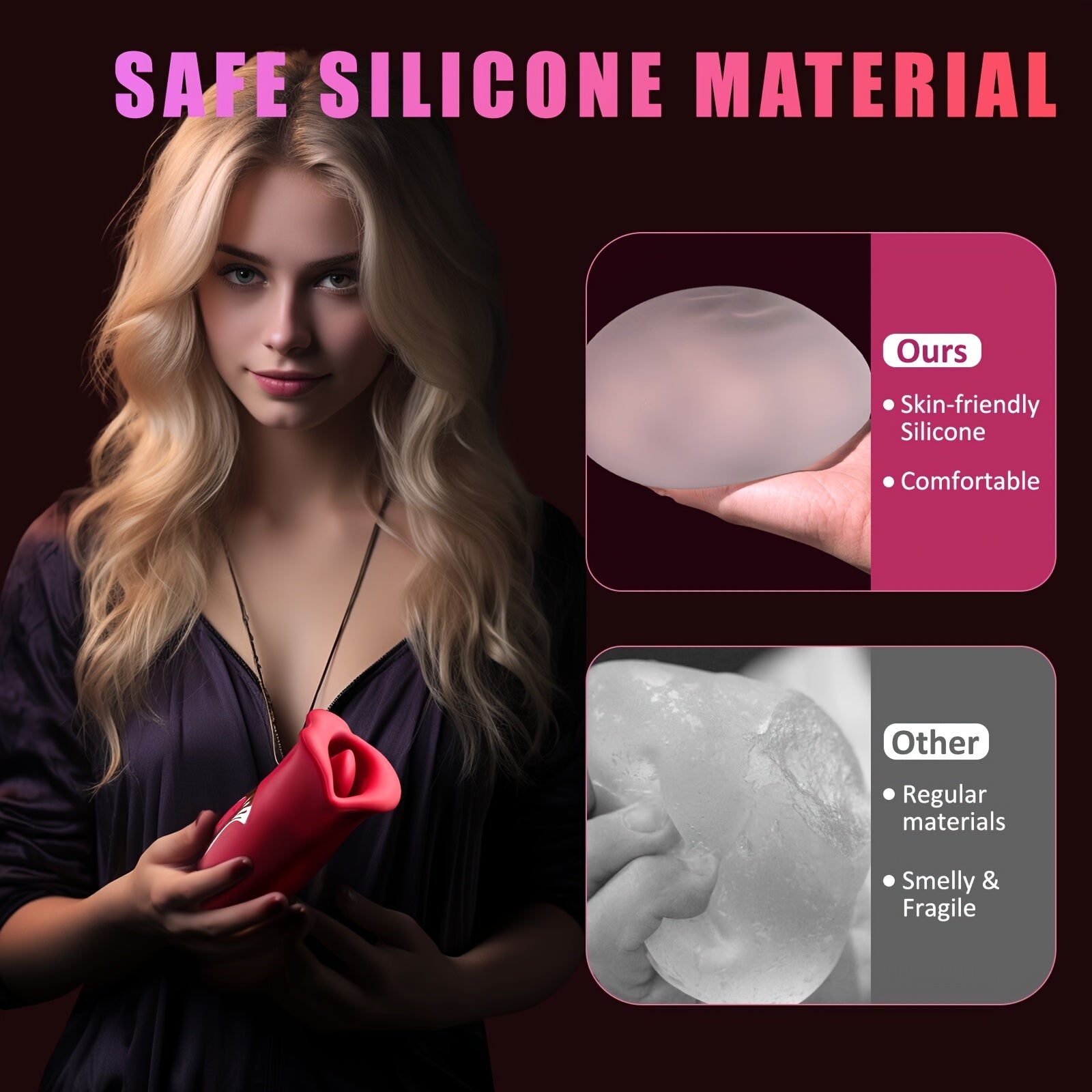 Ayollar uchun qayta to'ldiriladigan guli vibratsiya qurilmasi, til bilan lakkaklash va tishlash rejimlari bilan