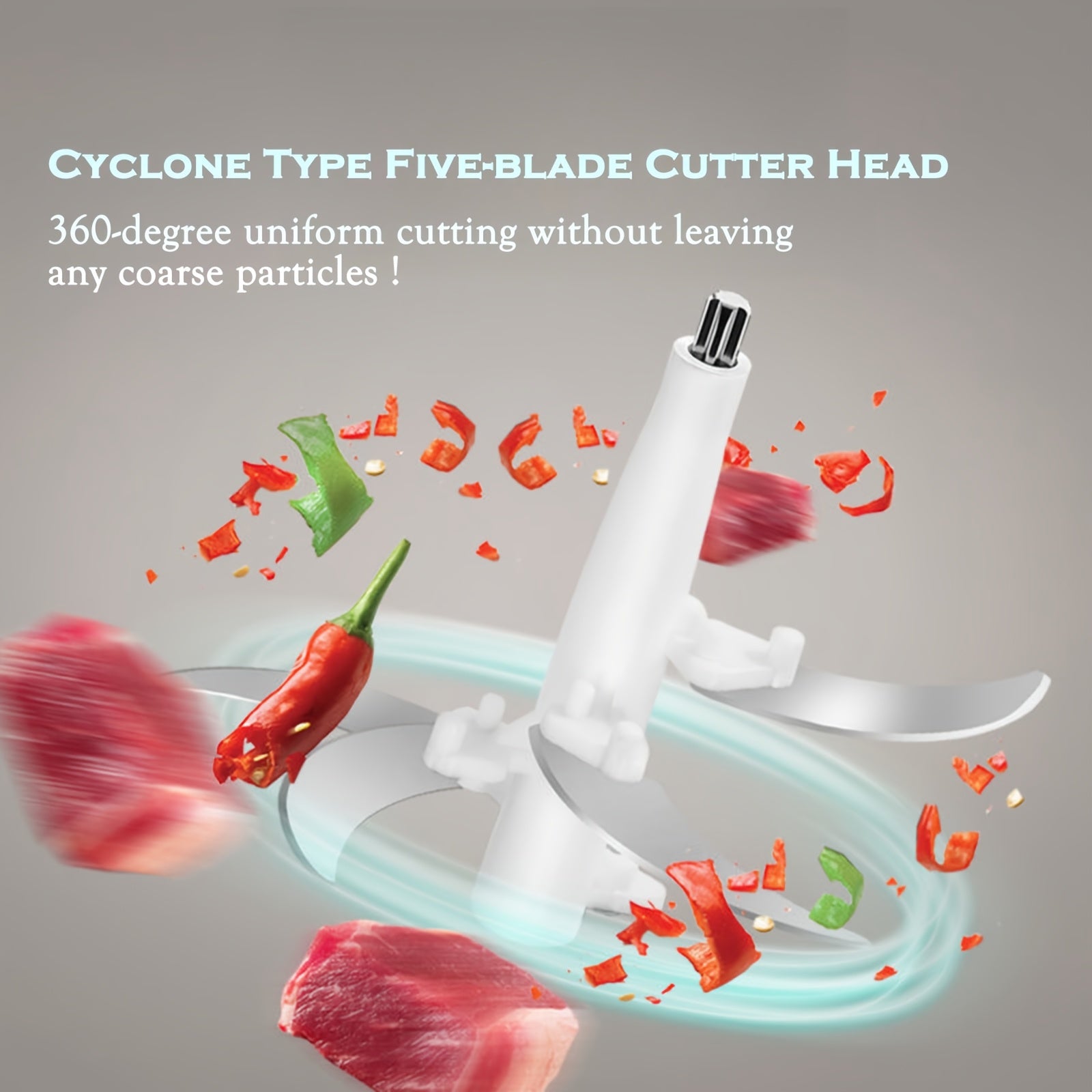 Molino de carne Picador de verduras Sistema de 5 cuchillas Rápido y duradero Esencial de cocina 5L