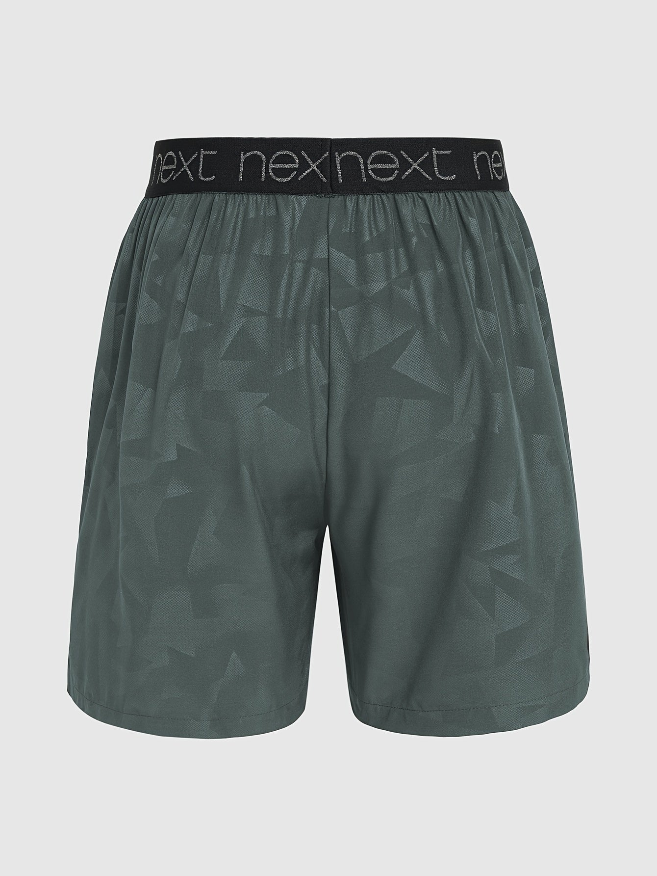 Men's Bull Skull Print Athletic Shorts Polyester Elastic Waist Pockets Quick-Dry Summer