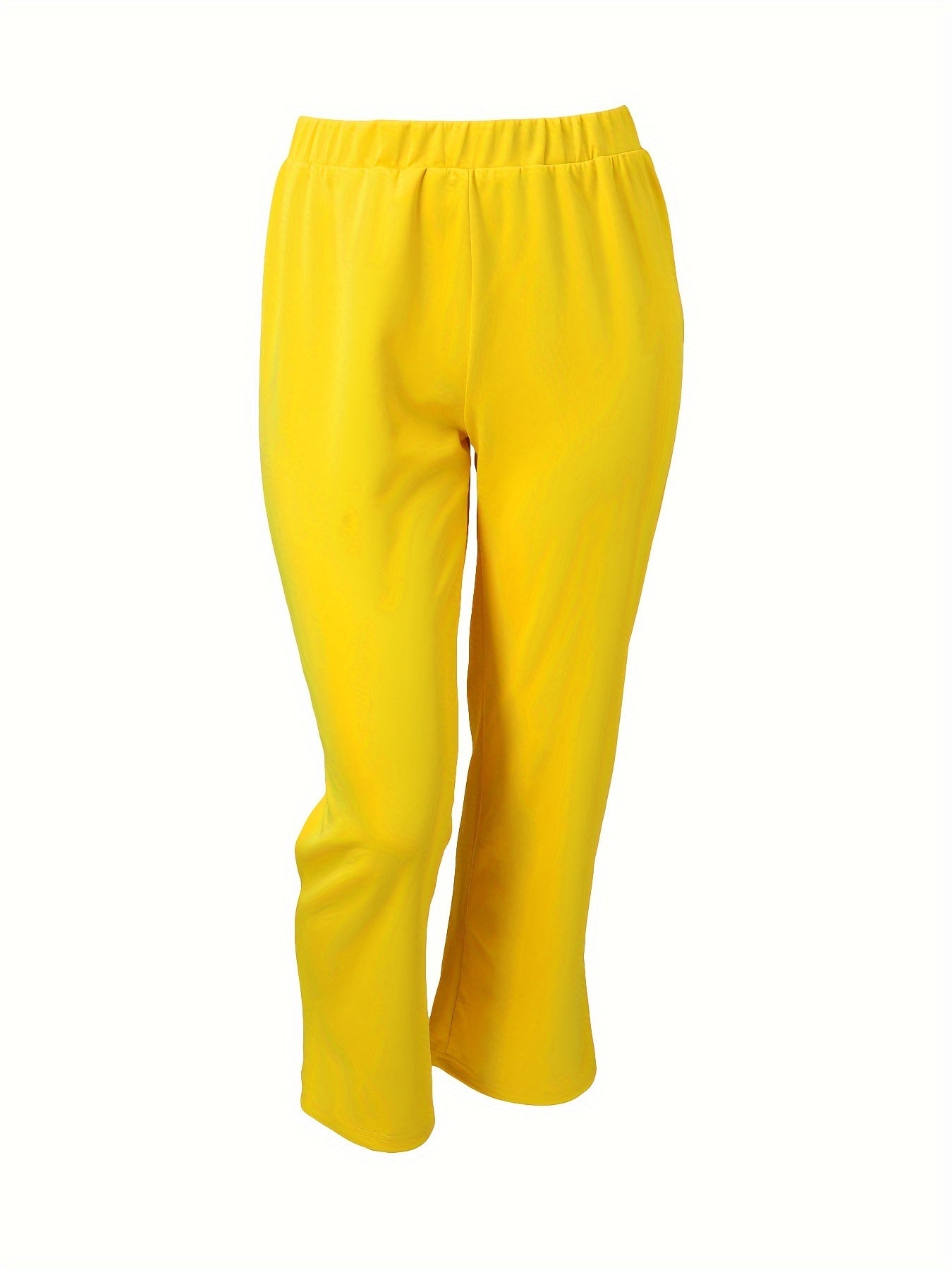 Plus Size Women's Solid Color Suit Set Blazer and Pants Office Wear