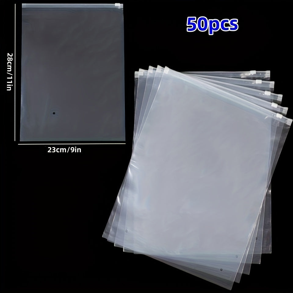 50 dona shaffof 14 Mil qayta ishlatiladigan Ziplock sumkalar, atıştırmalıklar, urug'lar, zargarlik buyumlari uchun paketlash