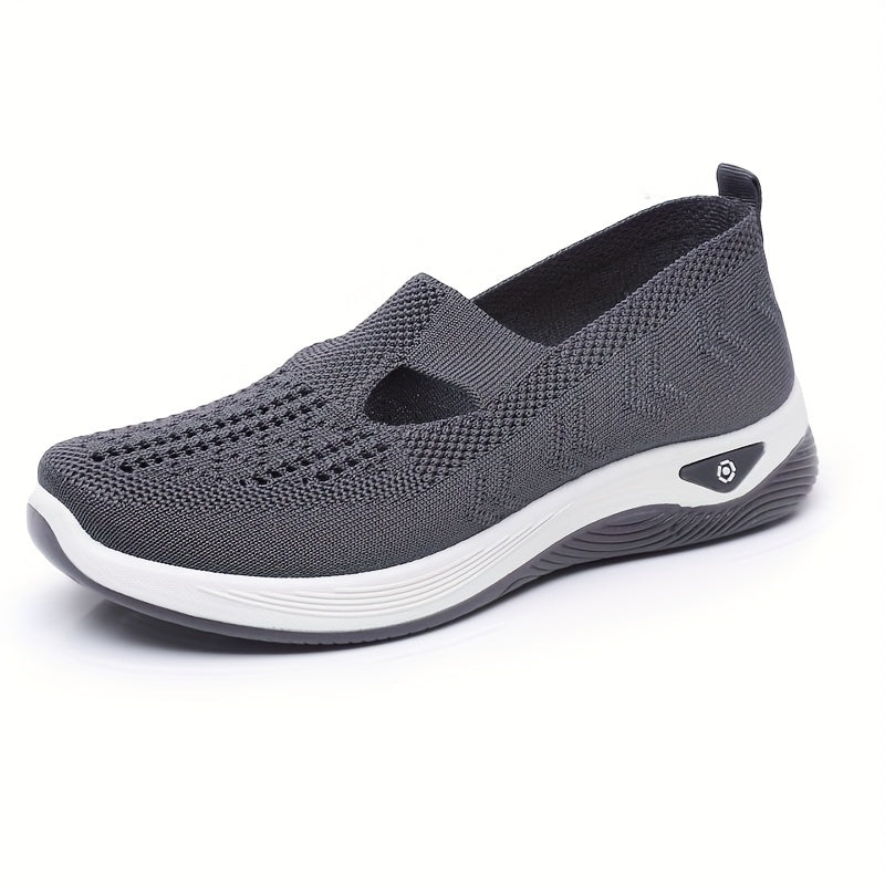 Women's Breathable Lightweight Casual Flyknit Slip-On Sports Shoes